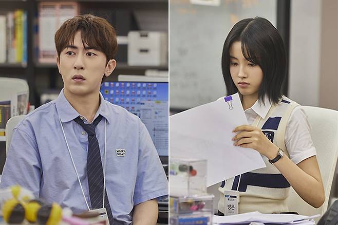 김원훈은 '직장인들'에 대해 "촬영하면서 원했던 수식어를 많이 듣게 됐다"며 "제게 터닝 포인트가 된 작품"이라고 말했다. 심자윤도 "축복인 거 같다"며 "제 인생에 길이길이 남을 작품"이라고 강조했다. 쿠팡플레이 제공