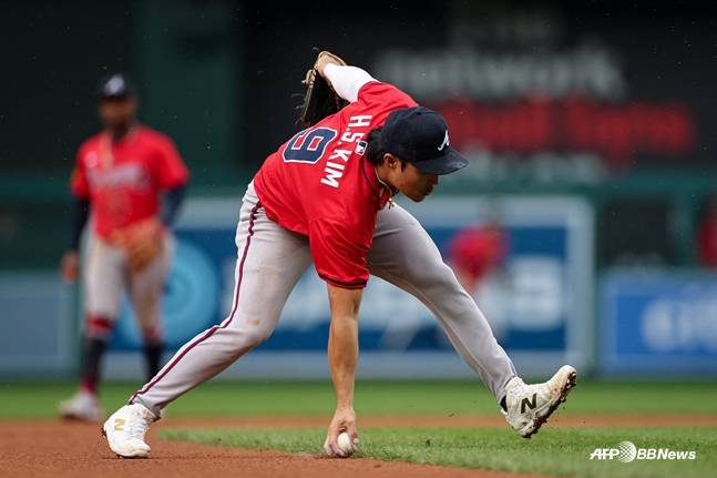 호수비를 펼치는 김하성. /AFPBBNews=뉴스1