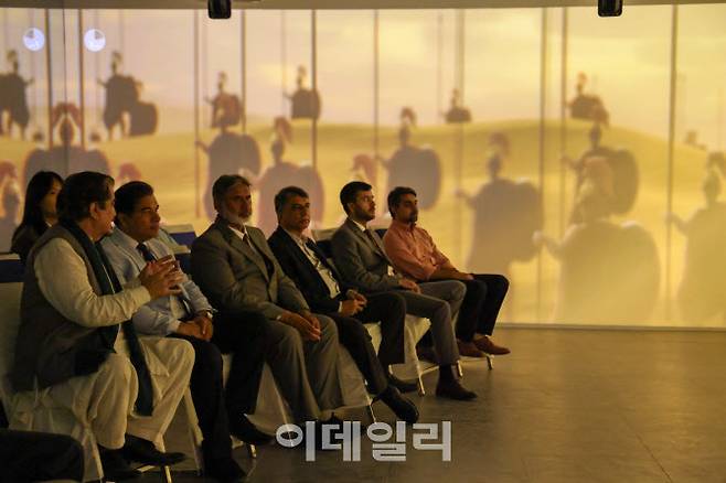 18일 파키스탄 이슬라마바드 박물관에서 열린 실감전시관 개관식. (사진=국가유산진흥원)