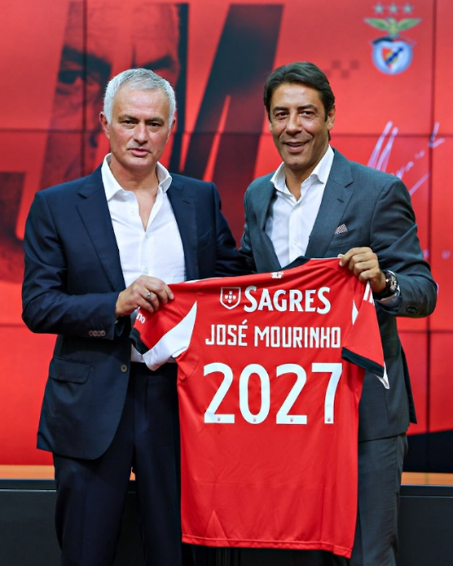 조세 무리뉴 감독이 벤피카 지휘봉을 잡았다. 사진=벤피카 SNS