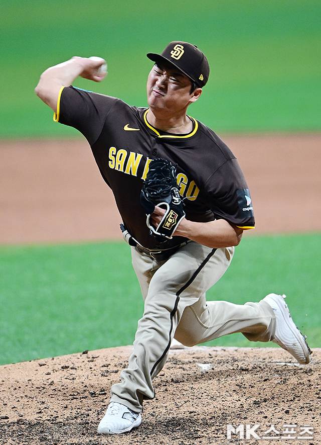 샌디에이고에서 활동할 당시의 고우석. 사진=천정환 기자