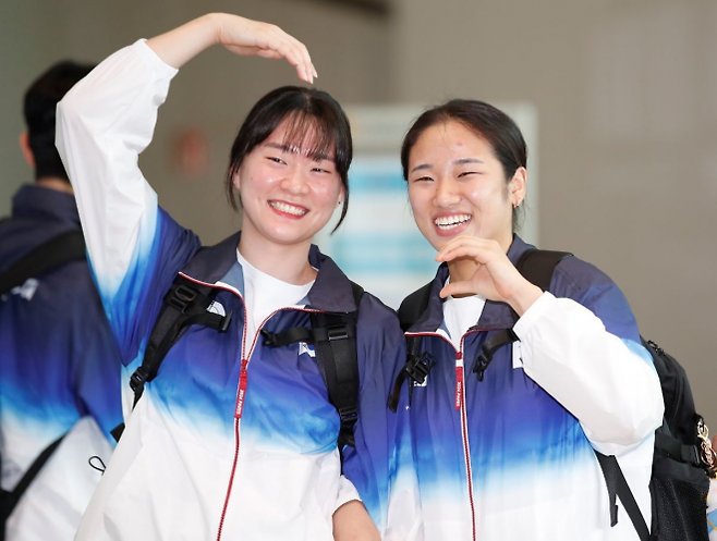 배드민턴 국가대표 김가은(왼쪽)과 안세영. 뉴스1
