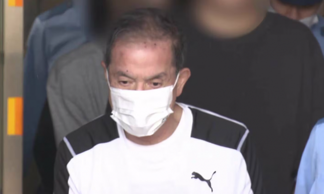 술에 취한 여성 승객을 성폭행한 혐의로 체포된 택시 기사 나카무라 마사카즈. 후지TV 캡처