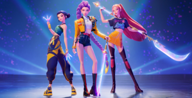 케데헌에서 인기 K팝 걸그룹으로 등장하는 ‘헌트릭스’ 멤버들. 사진 제공=넷플릭스