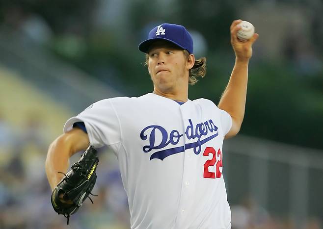 2008년 신인 시절 클레이턴 커쇼. 게티이미지