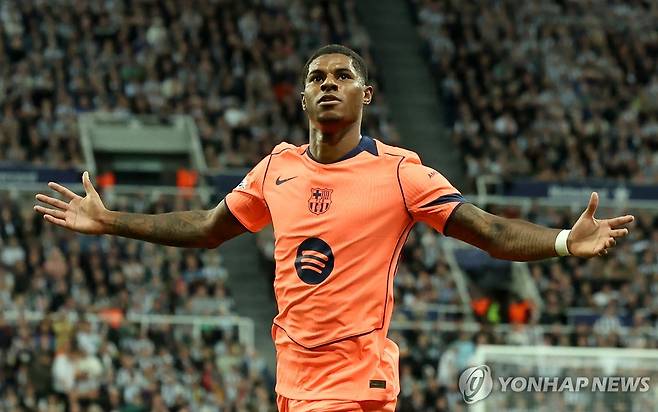 골세리머니를 펼치는 마커스 래시퍼드 [EPA=연합뉴스]