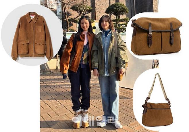 은중과 상연의 대학시절 모습 촬영장 사진과 제품 이미지들 (사진=김고은 인스타그램 캡처·각 사 홈페이지 캡처)