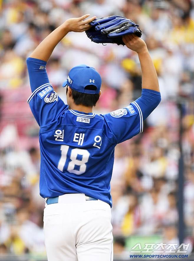 20일 잠실구장에서 열린 LG 트윈스와 삼성 라이온즈의 경기. 삼성 원태인이 역투하고 있다. 잠실=박재만 기자 pjm@sportschosun.com/2025.09.20/