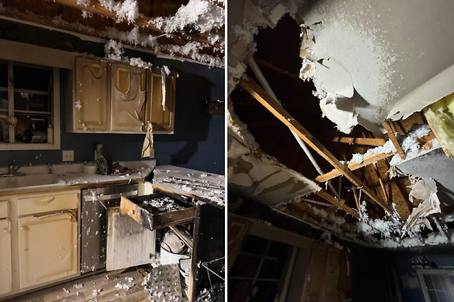 브라우니 한 조각이 불러온 화재로 주택 내부가 망가졌다. [사진 = 고 펀드 미 홈페이지 갈무리]