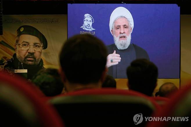 나임 카셈 헤즈볼라 사무총장 [AP 연합뉴스 자료사진. 재판매 및 DB 금지]