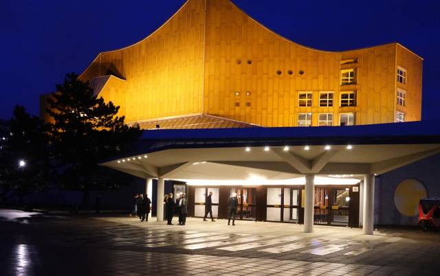 부산시립교향악단의 독일 순회공연 첫 번째 무대가 펼쳐질 '베를린 필하모니 홀' 외관. 박석호 기자