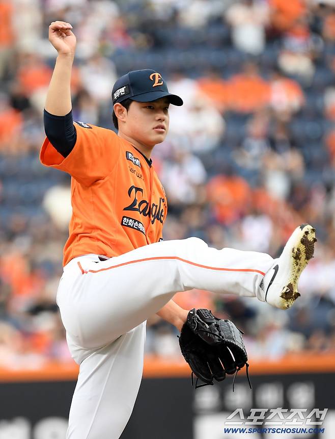 14일 대전 한화생명볼파크에서 열린 한화 이글스와 키움 히어로즈의 경기. 한화 문동주가 역투하고 있다. 대전=박재만 기자 pjm@sportschosun.com/2025.09.14/