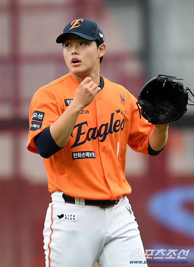 14일 대전 한화생명볼파크에서 열린 한화 이글스와 키움 히어로즈의 경기. 한화 문동주가 숨을 고르고 있다. 대전=박재만 기자 pjm@sportschosun.com/2025.09.14/