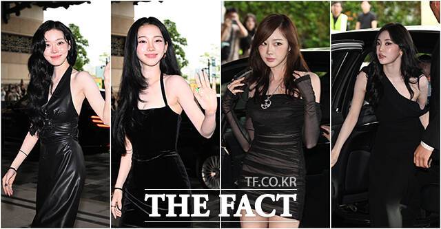 <더팩트>가 주최하고 팬앤스타와 더스퀘어이엔엠이 주관하는 '2025 더팩트 뮤직 어워즈(THE FACT MUSIC AWARDS, TMA)'가 20일 오후 '마카오 아웃도어 퍼포먼스 베뉴'에서 열린 가운데 그룹 에스파(aespa)가 레드카펫으로 입장하고 있다. /마카오=박헌우 기자