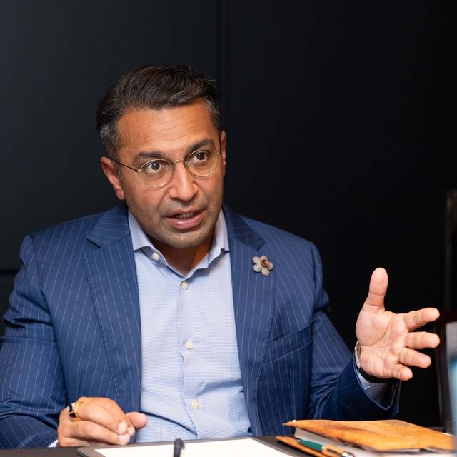 테리 스마그 인포 수석부사장이 18일 디지털타임스와 인터뷰하고 있다. 인포 제공