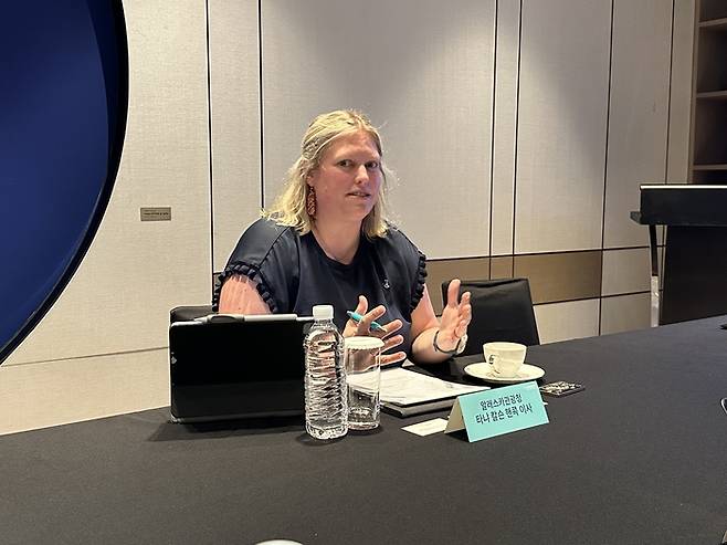 타냐 칼슨 핸콕 알래스카관광청 이사.  /사진= 강예신 여행+ 기자