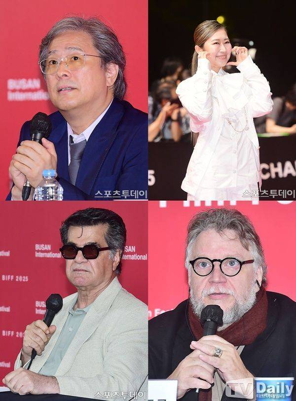 박찬욱,메기 강,자파르 파나히, 기예르모 델 토로 / 사진=DB, 티브이데일리 DB