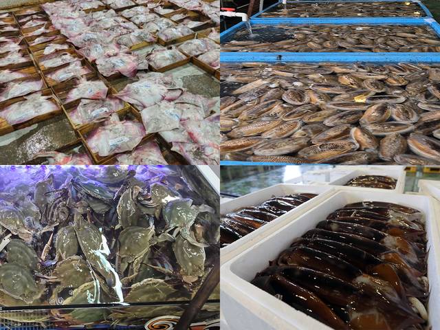 군산 비응항에서 제철을 맞은 꽃게, 홍어, 갑오징어, 오징어 위판이 한창이다./사진제공=군산시