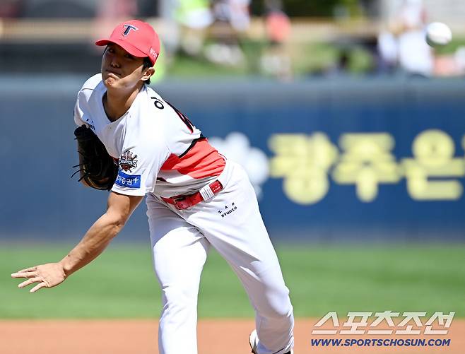 21일 광주KIA챔피언스필드에서 열린 NC와 KIA의 경기, KIA 선발투수 이의리가 역투하고 있다. 광주=허상욱 기자wook@sportschosun.com/2025.09.21/