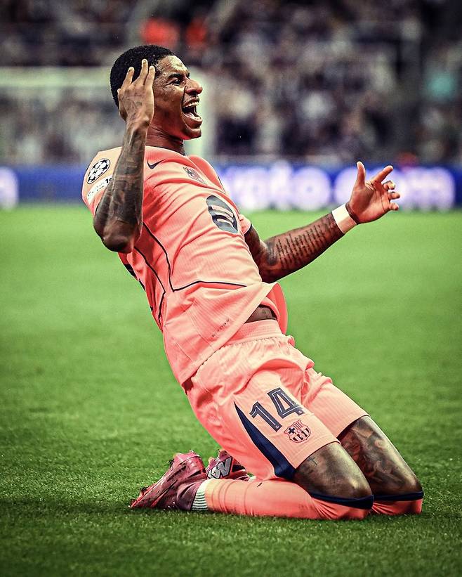 최근 3경기서 2골 2도움을 몰아친 바르셀로나 공격수 래시포드. 사진=ESPN FC SNS