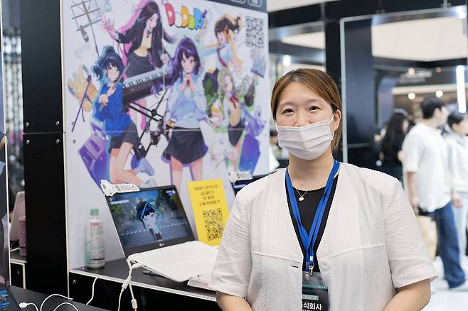 리듬 어드벤처 게임 도도리를 개발한 강보영 브릿지뮤직 대표 / 출처=IT동아