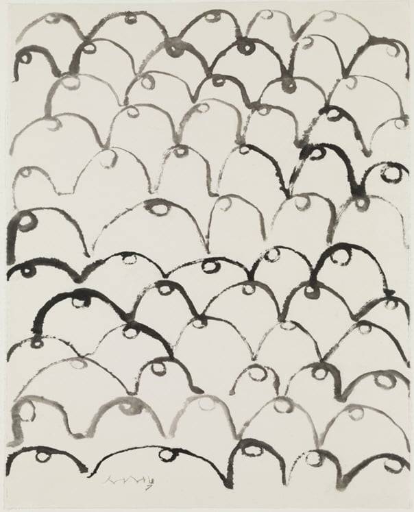 진도 남도전통미술관에 전시된 서세옥의 '사람들'.