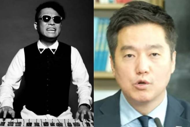 김건모(좌), 김세의 가세연 대표(우)