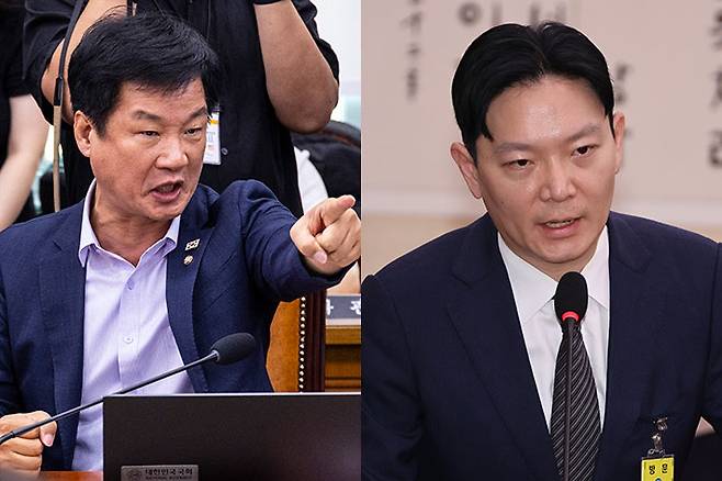 더불어민주당 박균택 의원(왼쪽),  박상용 법무연수원 교수. 연합뉴스