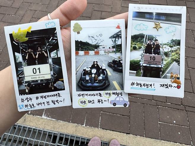 상주시는 9월23일부터 낙동강 자전거이야기촌에서 하늘자전거와 카트 탑승객을 대상으로 무료 폴라로이드 사진 촬영 프로그램을 운영한다. ⓒ상주시