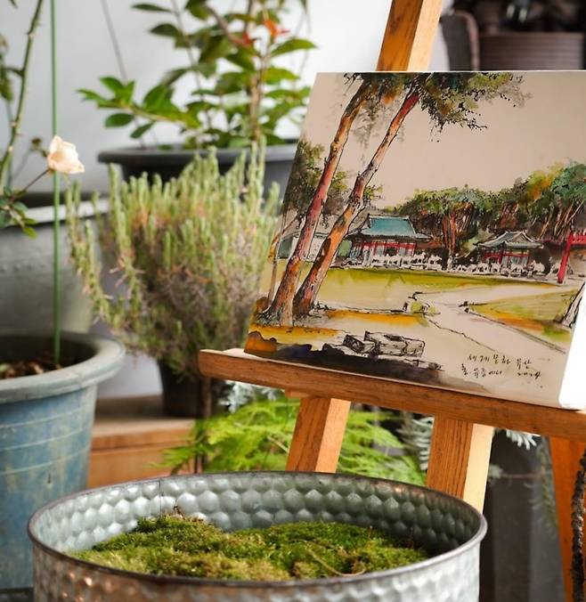 ▲&nbsp;'아카이빙 스쿨-어반스케치' 활동의 작품 모습. /사진제공=더정원의뜰