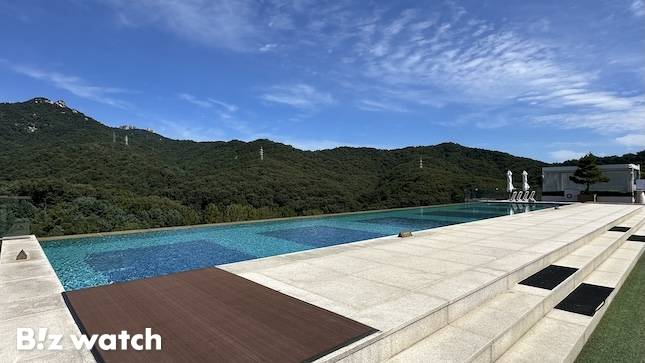 한화호텔앤드리조트 안토의 회원 전용 인피니티풀. / 사진=정혜인 기자 hij@