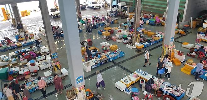 23일 오후 3시쯤 찾은 부산 중구 자갈치위판장. 2025.9.23/뉴스1 ⓒ News1 김태형 기자