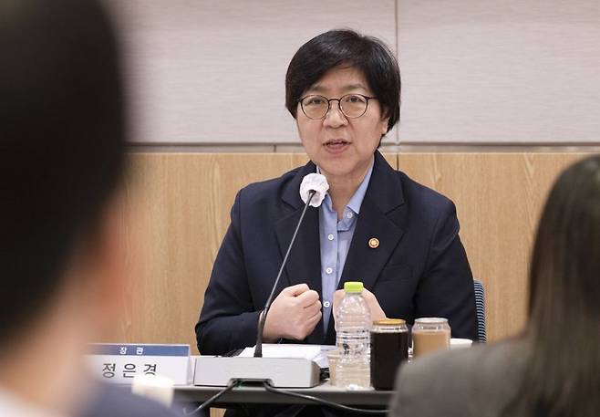 정은경 보건복지부 장관이 22일 서울 전경련회관에서 기자간담회를 가졌다.복지부 제공 /사진=파이낸셜뉴스 사진DB