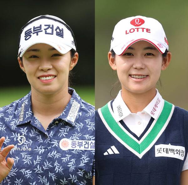 2025년 한국여자프로골프(KLPGA) 투어 메이저 대회 제25회 하이트진로 챔피언십에 출전하는 김수지, 황유민 프로. 사진제공=KLPGA (사진을 무단으로 사용하지 마십시오.)