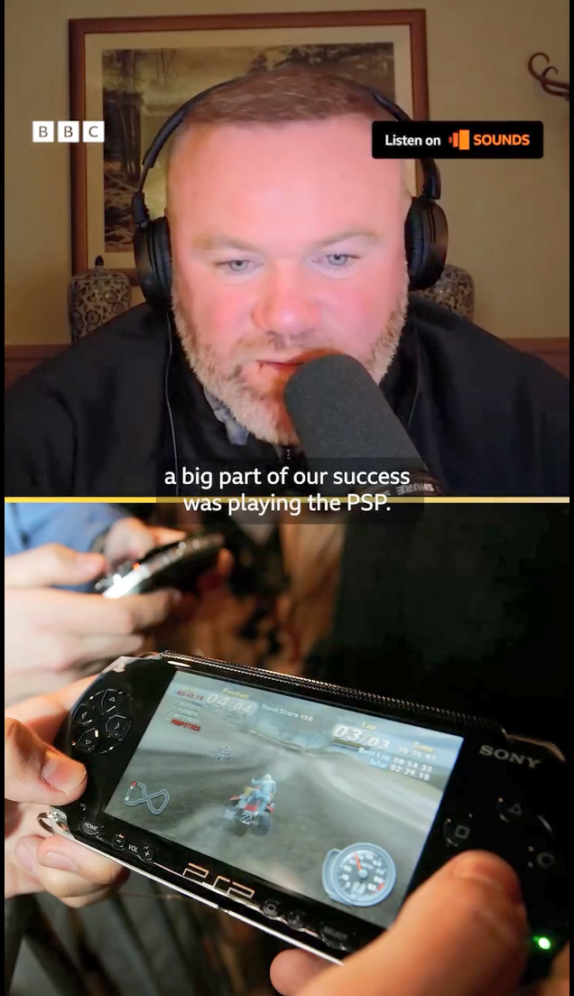 최근 BBC 팟캐스트 '더 웨인 루니 쇼'에 출연해 맨유 시절 성공 요인으로 PSP를 꼽은 루니. 사진=BBC 스포츠 SNS