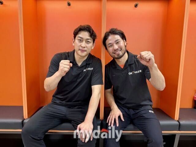 OK저축은행 리베로 정성현과 부용찬./이보미 기자