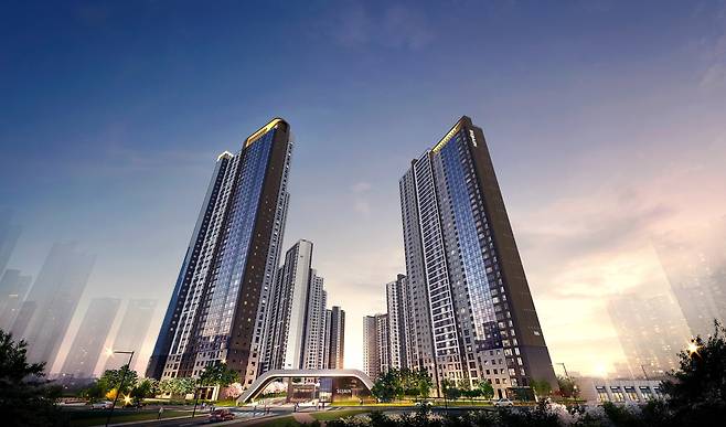 인천 미추홀구 용현동에 공급되는 ‘인하대역 수자인 로이센트’ 투시도. [BS한양 제공]