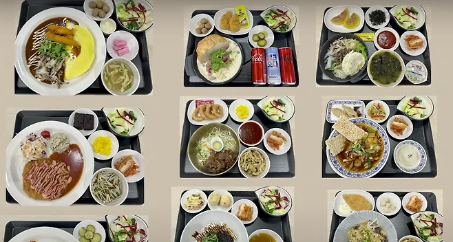 삼성바이오로직스 임직원 복지동인 ‘바이오플라자’ 내 사내식당 메뉴. [삼성바이오로직스 유튜브 갈무리]