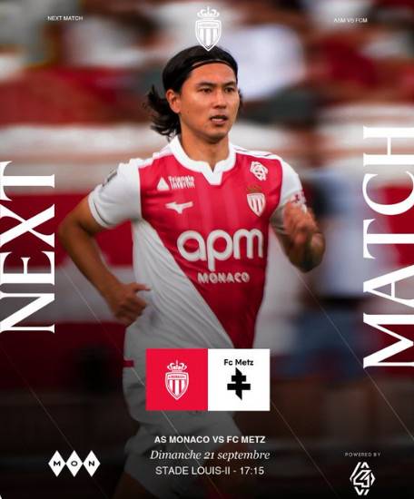 미나미노 타쿠미. /사진=AS모나코 공식 SNS 갈무리