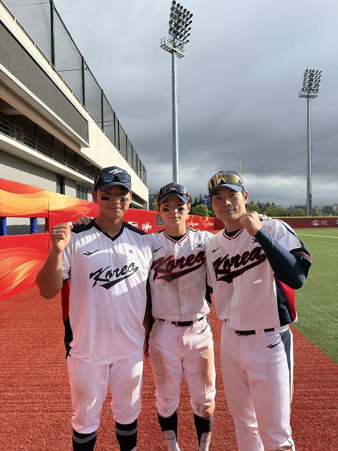 왼쪽부터 류현준, 전다민, 곽동효. [대한야구소프트볼협회 제공. 재판매 및 DB 금지]