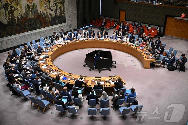 유엔 안전보장이사회 회의 모습. /ⓒ AFP=뉴스1