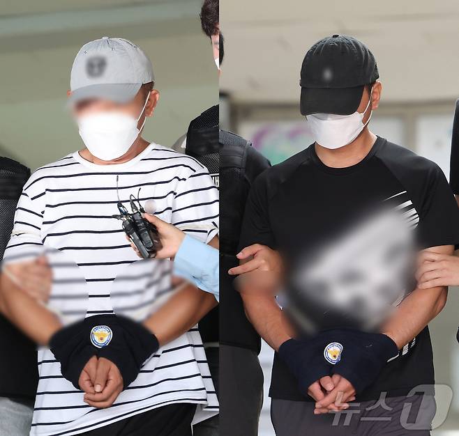 18일 오전 경기 수원시 영통구 수원영통경찰서에서 'KT 소액결제 사건' 피의자인 중국 교포 A 씨가 구속 전 피의자 심문(영장실질심사)를 받기 위해 나오고 있다.2025.9.18/뉴스1 ⓒ News1 김영운 기자