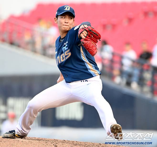 21일 광주KIA챔피언스필드에서 열린 NC와 KIA의 경기, NC 신영우가 역투하고 있다. 광주=허상욱 기자wook@sportschosun.com/2025.09.21/