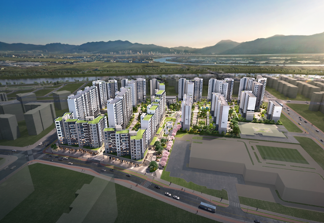 부산 에코델타시티 아테라 조감도. 금호건설