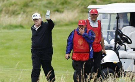 도널드 트럼프 미국 대통령이 라이더컵을 직관한다. 연합뉴스