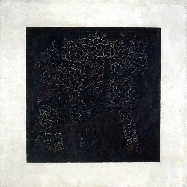 카지미르 말레비치, ‘검은 사각형’. 1915년. 캔버스에 유채.  세로 79.5 x 가로 79.5cm.  모스크바 트레티야코프 미술관.