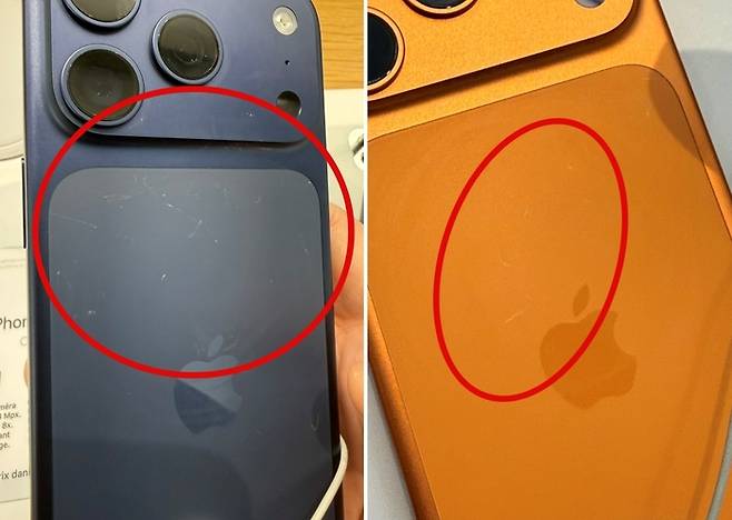 미국의 한 네티즌이 촬영한 애플스토어에 전시된 아이폰17프로 모델. 사진=엑스(@darewecan) 캡처