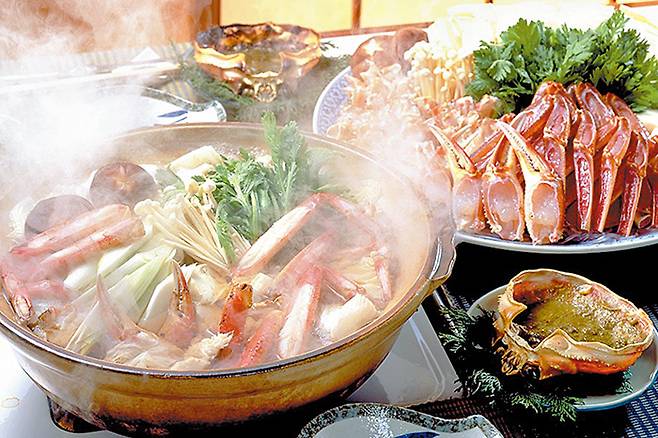 돗토리의 명물 ‘마쓰바 게’의 신선하고 달콤한 맛을 느낄 수 있다. /비타투어 제공