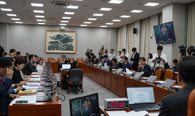 국회 운영위원회. (유상범 의원 페이스북)