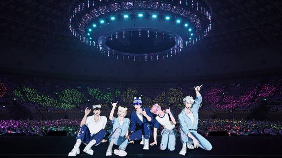 버추얼 아이돌 플레이브는 지난 8월 서울 송파구 올림픽공원 체조경기장에서 콘서트를 열었다. [사진 엑스]